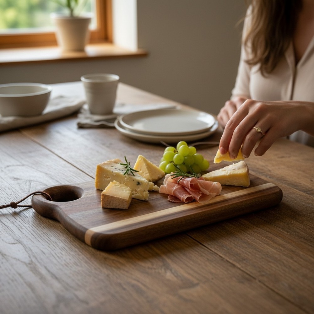The Spring Shop Charcuterie Board Acacia Wood 12in Brown New Small Rustic